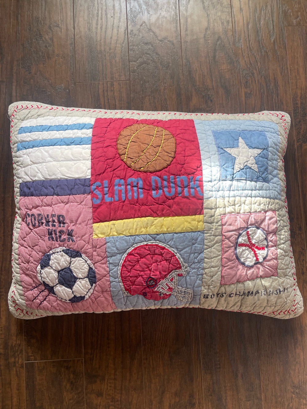 Pottery Barn Kids Sports Quilted Pillow Sham